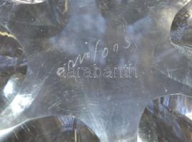 Kézzel készített, jelzett Orrefors gyümölcsös tál / Orrefors, signed glass fruit-bowl d:35 cm