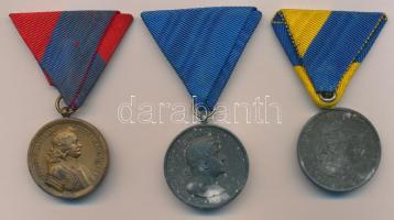 1938. "Felvidék felszabadítása - II. Rákóczi Ferenc" Br emlékérem mellszalaggal T:2 + 1941. "Délvidéki Emlékérem" Br emlékérem szalaggal T:2- + 1940. "Erdélyi részek felszabadulásának emlékére" emlékérem szalaggal T:2 Hungary 1938. "Liberation of Upper Hungary / Francis II Rákóczi" bronse medal with ribbon C:XF + 1941. Commemorative Medal for the Return of Southern Hungary with ribbon C:VF + 1940. Commemorative Medal for the Liberation of Transylvania with ribbon C:XF