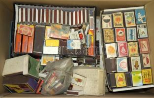 Nagy ládányi gyufásdoboz-gyűjtemény, több száz darab használatlan gyufásdobozzal az 1960-as évektől napjainkig