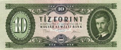1962. 10Ft nagyon alacsony sorozatszám + 1975. 10Ft (3x) + 20Ft T:I-,II