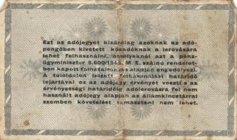 1946. 100.000AP pénztárjegy "Másra Át Nem Ruházható" + 10db adópengő T:III,III-