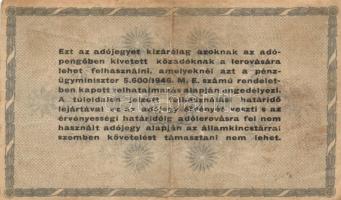 1946. 100.000AP pénztárjegy "Másra Át Nem Ruházható" + 10db adópengő T:III,III-