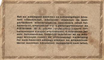 1946. 100.000AP pénztárjegy "Másra Át Nem Ruházható" + 10db adópengő T:III,III-