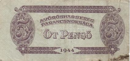 1944. "A Vöröshadsereg Parancsnoksága" 1P (3x) klf színváltozat + 2P + 5P (2x) klf + 20P (...