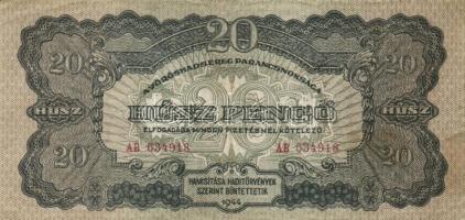 1944. "A Vöröshadsereg Parancsnoksága" 1P (3x) klf színváltozat + 2P + 5P (2x) klf + 20P (...