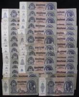 1941. 20P (54x) közte nagyon alacsony sorozatszámúak is T:II,II-,III