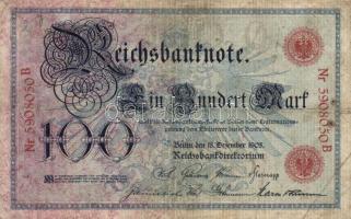 Német Birodalom/Császárság 1905 100M (2x) T:III German Empire 1905 100 Mark (2x) C:F