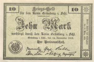 Német Birodalom/Weimari Köztársaság/Grünberg 1918. 5M + 10M + 20M I.Világháborús szükségpénz T:I-
We...