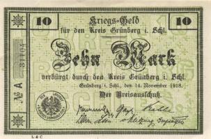 Német Birodalom/Weimari Köztársaság/Grünberg 1918. 5M + 10M + 20M I.Világháborús szükségpénz T:I-
We...