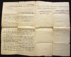 1900 Miklósy Gyula színész szerződése a Kolozsvári Nemzeti színházhoz a színész saját kezű aláírásáv...