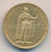 1910KB. 10K Au 3.38g T:1- apró ph.
Hungary 1910. 10 Korona Au "Franz Joseph" Kremnitz (3.3...