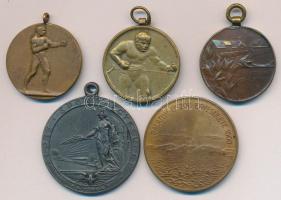 1900-1930. 4db klf sportérem, közte egy Exner K. szignált darab T:2,3
