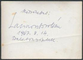 1962 Latinovics Zoltán dedikált fotó 7x9 cm