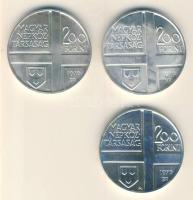 1976. 200Ft Ag 3klf db "Festők I.Derkovits, Szinyei, Munkácsi" sor T:BU