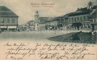 Kolozsvár Deák street, town hall, the shop of Tamás Tamási
