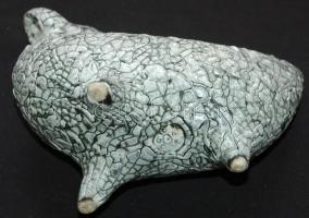 Gorka Géza: kos fejes porcelán tál 18 cm magas, hibátlan állapotban