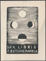 Borsos Miklós (1906-1990): Z. Ruthner Mária ex libris 7x10cm