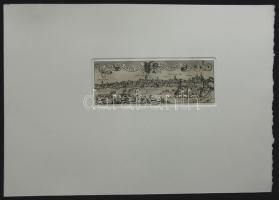 Jelzés nélkül: Buda anno 1602, rézkarc-papír, paszpartuban 25x35cm