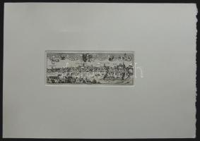 Jelzés nélkül: Buda anno 1602, rézkarc-papír, paszpartuban 25x35cm