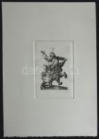Albrecht Dürer (1471-1528) rézkarc, jelzett, paszpartuban 25x35cm