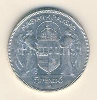 1930. 5P Ag "Horthy jobbra" T:2-