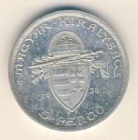 1938. 5P Ag "Szent István" T:2+