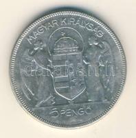 1930. 5P Ag "Horthy jobbra" T:3