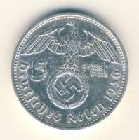 Német 3. Birodalom 1936F 5M Ag "Hindenburg" T:2 German Third Reich 1936F 5 Marks Ag "Hindenburg" C:XF