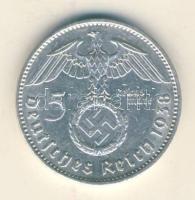 Német 3. Birodalom 1938J 5M Ag "Hindenburg" T:2- German Third Reich 1938J 5 Marks Ag "Hindenburg" C:VF