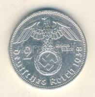 Német 3. Birodalom 1938F 2M Ag "Hindenburg" T:2 German Third Reich 1938F 2 Marks Ag "Hindenburg" C:XF