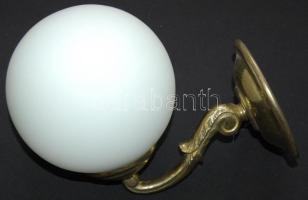 Régi réz falikar üveg búrával