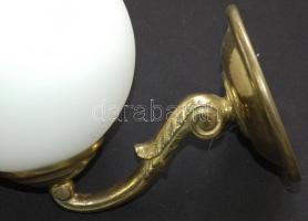 Régi réz falikar üveg búrával