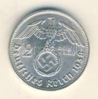 Német 3. Birodalom 1938B 2M Ag "Hindenburg" T:2 German Third Reich 1938B 2 Marks Ag "Hindenburg" C:XF