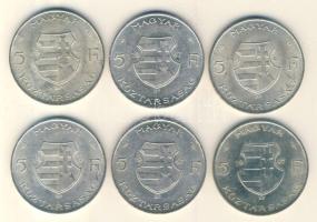 1947. 5Ft Ag "Kossuth" (6x) T:2,2-