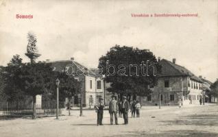 Somorja town hall, trinity statue