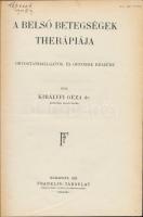 Királyfi Géza: Belső betegségek terápiája. Bp., 1922 Franklin