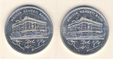 1992. 200Ft Ag "MNB" (2x) T:1-