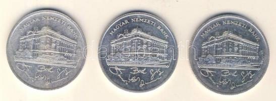 1992. 200Ft Ag "MNB" (3x) T:2