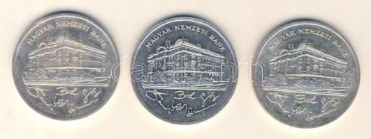 1992. 200Ft Ag "MNB" (3x) T:2