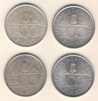 1993. 200Ft Ag "MNB" (4x) T:2-,3
