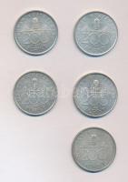 1993. 200Ft Ag "MNB" (5x) T:2,2-,3