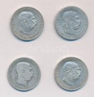 Ausztria 1893-1913. 1K Ag (4x) T:2-,3
Austria 1893-1913. 1 Corona Ag (4x) C:XF,F