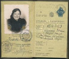 1943 Keményfedeles magyar útlevél / Passport