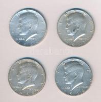 USA 1964-68. 1/2$ Ag "Kennedy" (4x) T:2
USA 1964-68. 1/2 dolar Ag "Kennedy" (4x)...