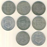 1947. 5Ft Ag "Kossuth" (8x) T:2-,3