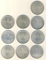 1992-94. 200Ft Ag "MNB" és "Deák" (10x) T:vegyes