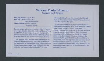 Amerikai Egyesült Államok/Washington 1993. "Nemzeti Pósta Múzeum/Bélyegek és történetek" a...
