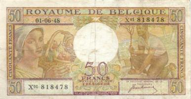 Belgium/Belga Királyság 1948. 50Fr T:III+ Belgium/Kingdom of Belgium 1948. 50 Francs C:F+