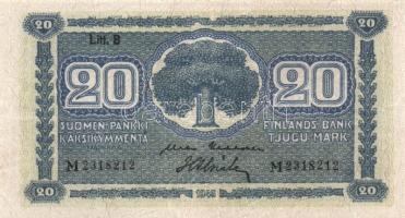 Finnország 1945. 10M + 20M T:II
Finland 1945. 10 Markkaa + 20 Markkaa C:XF