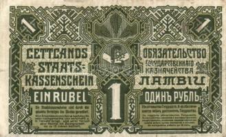 Lettország 1919. 1R "G" T:II- Latvia 1919. 1 Rublis "G" C:VF
